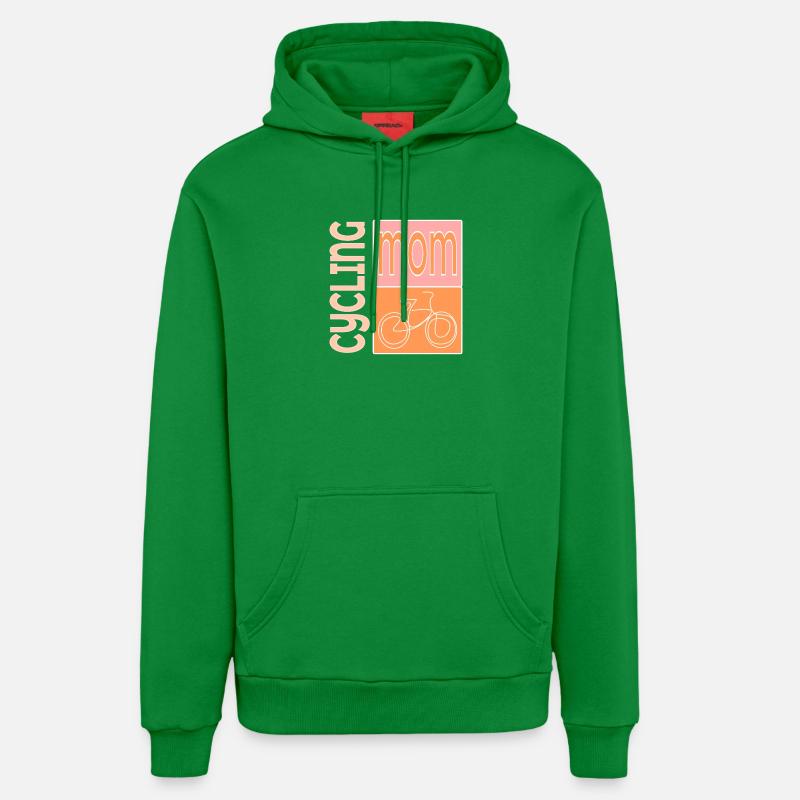 CYCLISME MAMAN VÉLO ART - Sweat à capuche bio décontracté fabriqué en UE - City Green