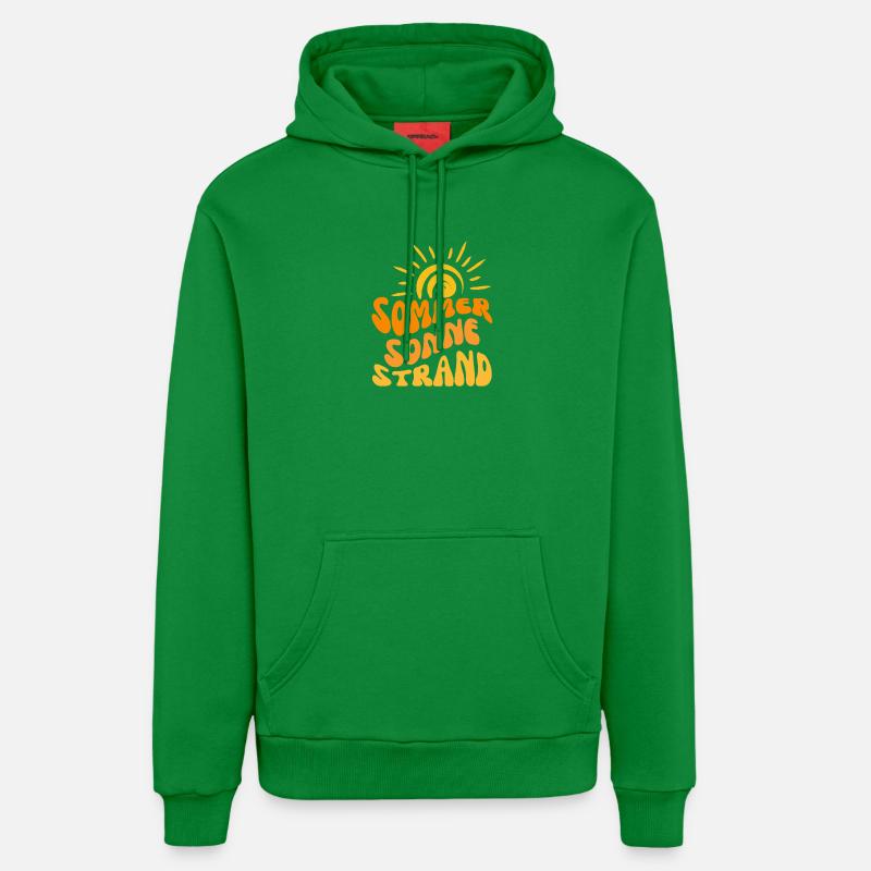 Plage de soleil d’été ondulée - Sweat à capuche bio décontracté fabriqué en UE - City Green