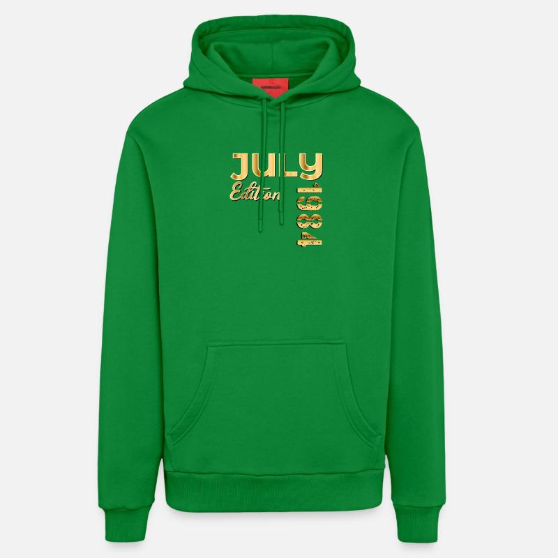 42E ANNIVERSAIRE JUILLET 1984 - Sweat à capuche bio décontracté fabriqué en UE - City Green