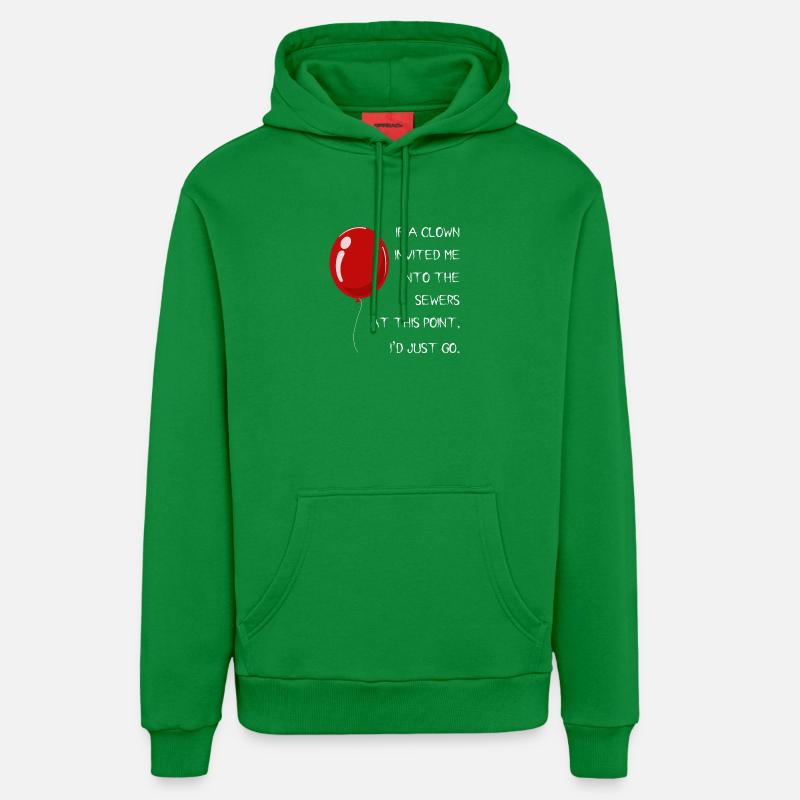 Invitation du clown - Sweat à capuche bio décontracté fabriqué en UE - City Green