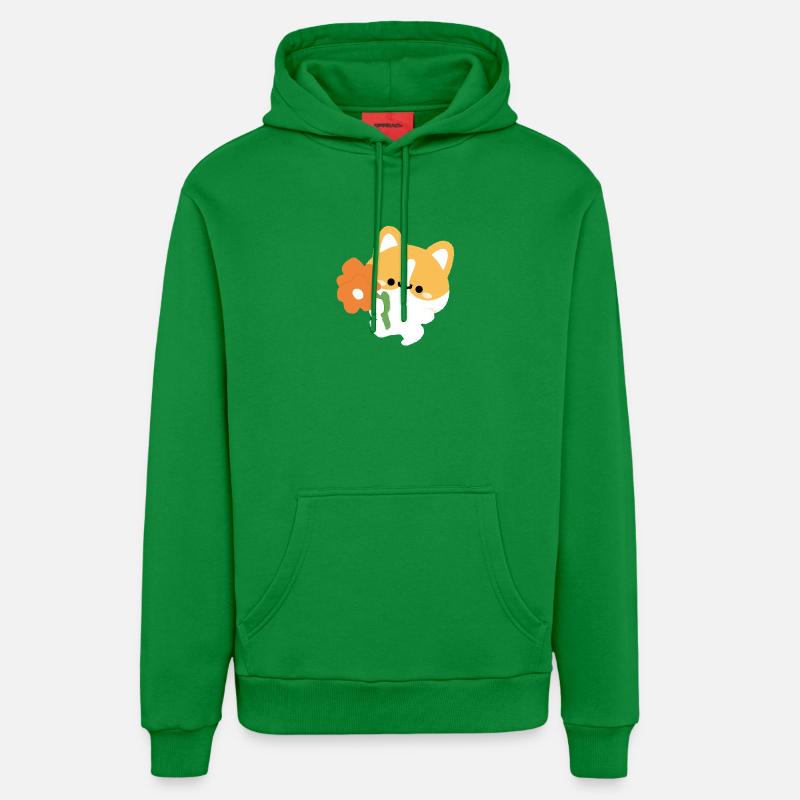 Corgi romantique - Sweat à capuche bio décontracté fabriqué en UE - City Green