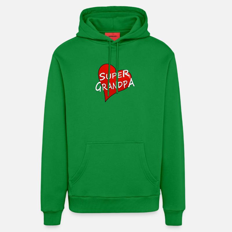 SUPER PAPI - Sweat à capuche bio décontracté fabriqué en UE - City Green