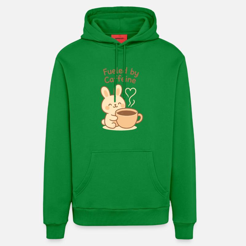 Alimenté par Caffeine Bunny - Sweat à capuche bio décontracté fabriqué en UE - City Green
