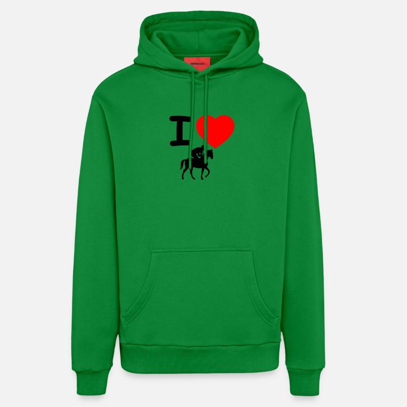 Chevaux - Sweat à capuche bio décontracté fabriqué en UE - City Green