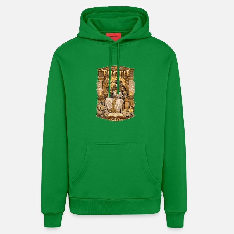 Trône de THOTH - Sweat à capuche bio décontracté fabriqué en UE - City Green