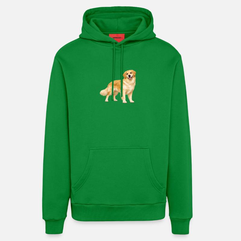 Golden Retriever souriant - Sweat à capuche bio décontracté fabriqué en UE - City Green