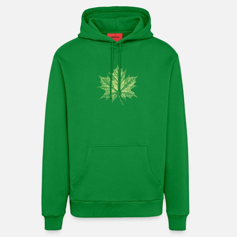 Feuille d’érable / Botanique - Naturelle - Sweat à capuche bio décontracté fabriqué en UE - City Green