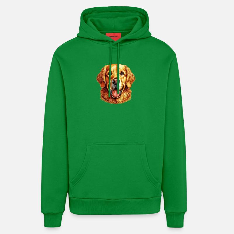 Chien Golden Retriever Labrador - Sweat à capuche bio décontracté fabriqué en UE - City Green
