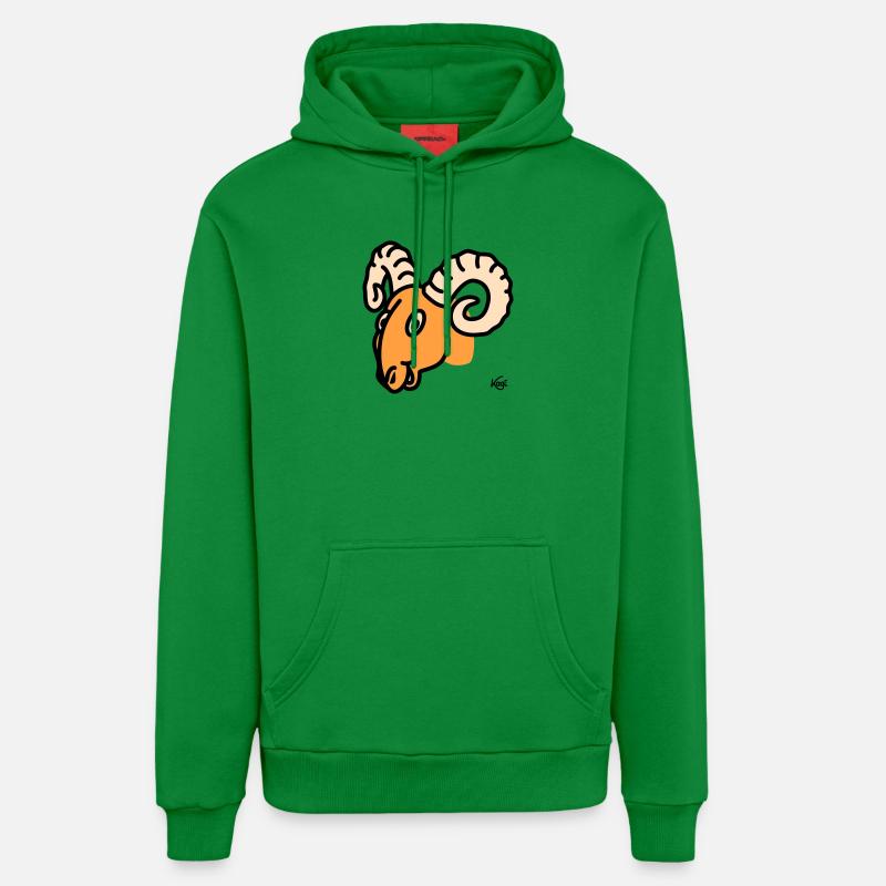 Widder groß - Organic Relaxed Hoodie Made in EU - City Green