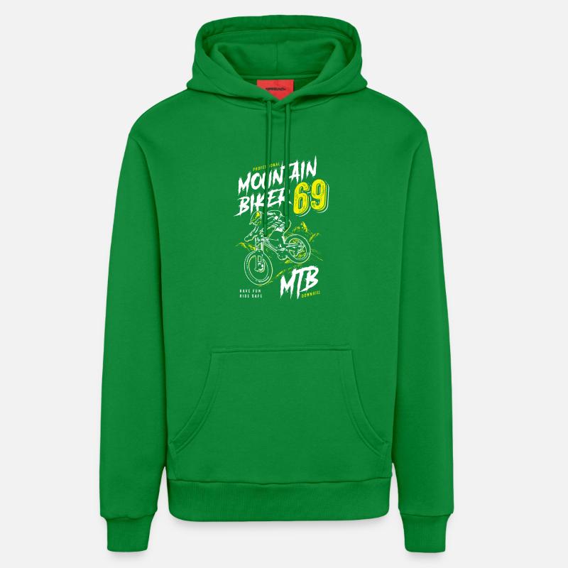 VTT - VTTistes - VTT - VTT - Sweat à capuche bio décontracté fabriqué en UE - City Green