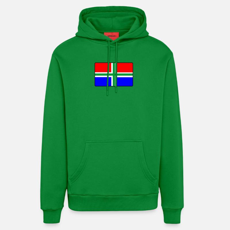 Drapeau de la province Groningsevlag Groningue - Sweat à capuche bio décontracté fabriqué en UE - City Green