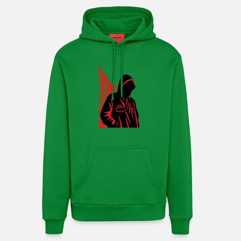 Sweat à capuche Noir City Silhouette - Sweat à capuche bio décontracté fabriqué en UE - City Green
