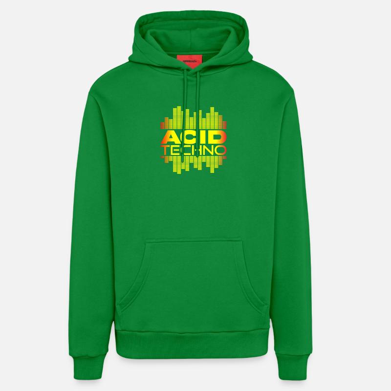Acid Techno Pulse - Sweat à capuche bio décontracté fabriqué en UE - City Green