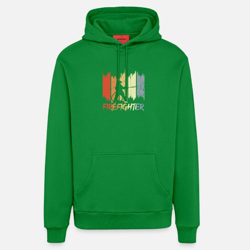 Look rétro des pompiers - Sweat à capuche bio décontracté fabriqué en UE - City Green