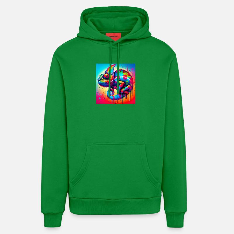 caméléon - Sweat à capuche bio décontracté fabriqué en UE - City Green
