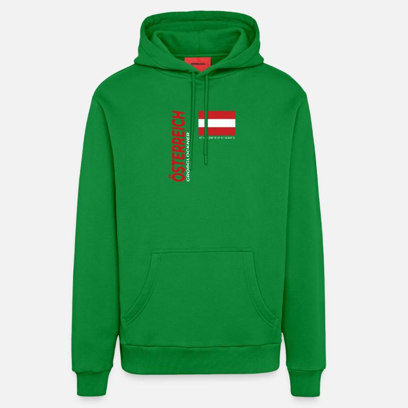 Großglockner - Sweat à capuche bio décontracté fabriqué en UE - City Green