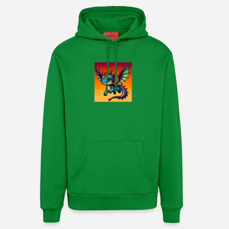 dragon - Sweat à capuche bio décontracté fabriqué en UE - City Green