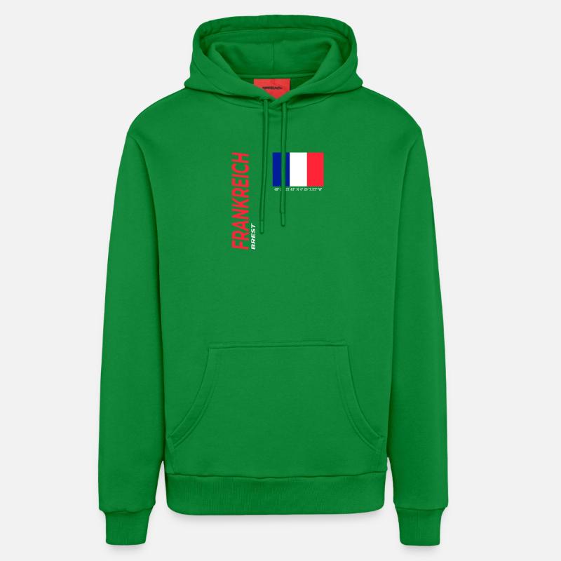 Brest - Sweat à capuche bio décontracté fabriqué en UE - City Green
