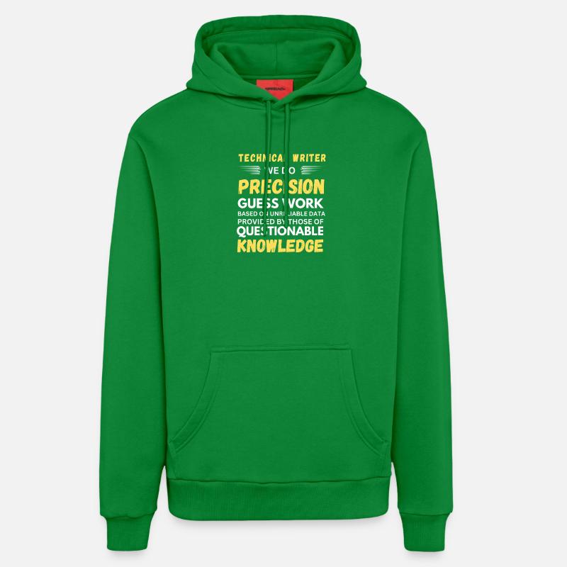 Technical Writer Precision Guesswork - Organic Relaxed Hoodie Made in EU - City Green