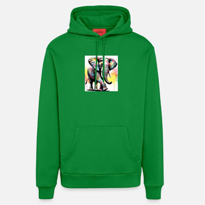 éléphant - Sweat à capuche bio décontracté fabriqué en UE - City Green
