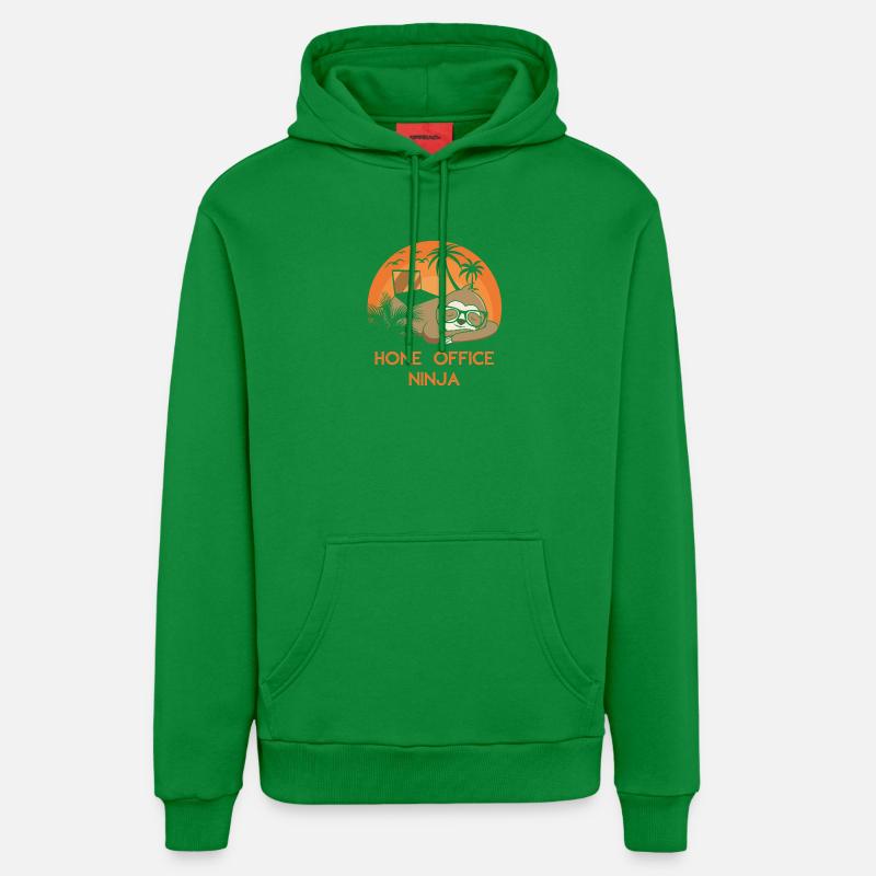 Bureau à domicile Ninja - Sweat à capuche bio décontracté fabriqué en UE - City Green