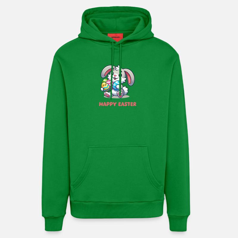Bunny Easter Bunny Comic - Organic Relaxed Hoodie Made in EU - City Green