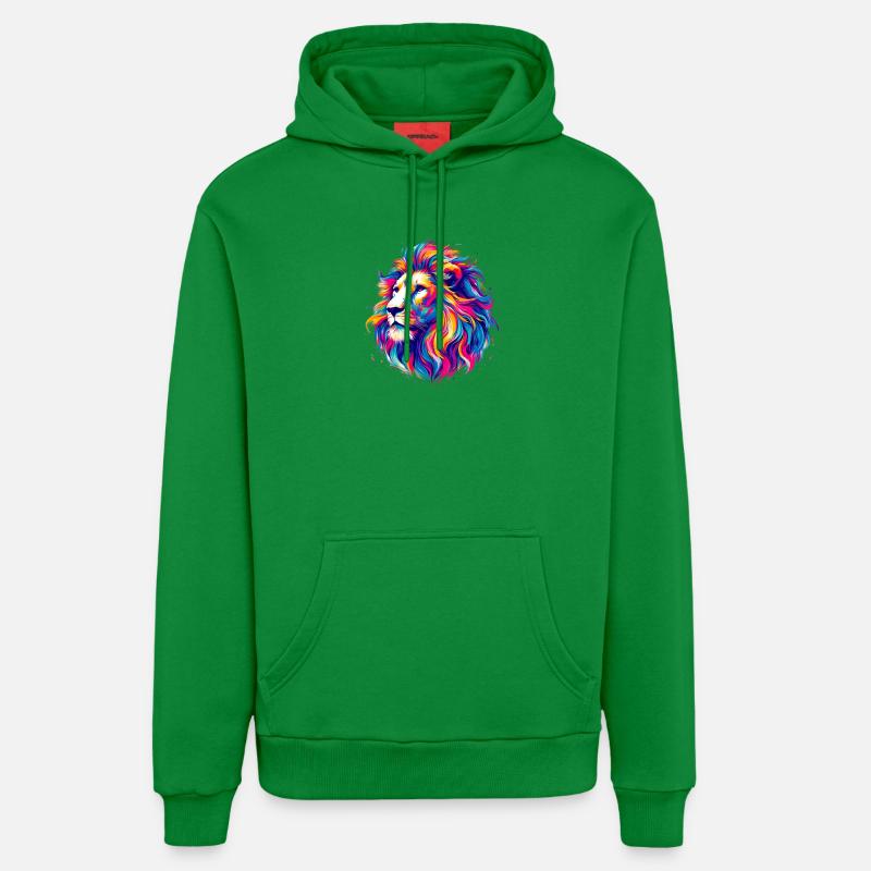Lion - Sweat à capuche bio décontracté fabriqué en UE - City Green