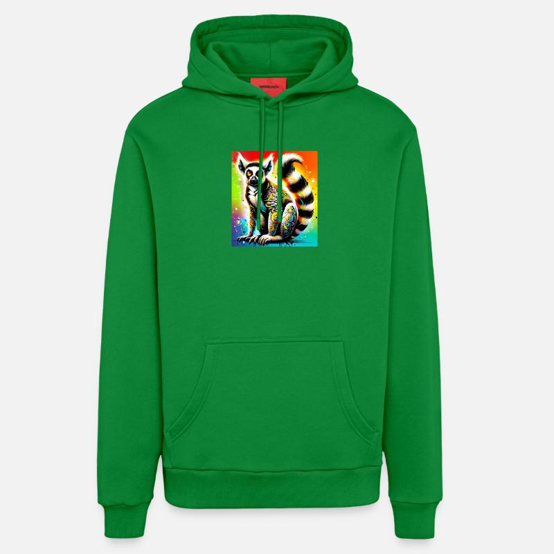 Lémurien - Sweat à capuche bio décontracté fabriqué en UE - City Green