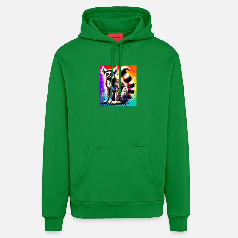 Lémurien - Sweat à capuche bio décontracté fabriqué en UE - City Green