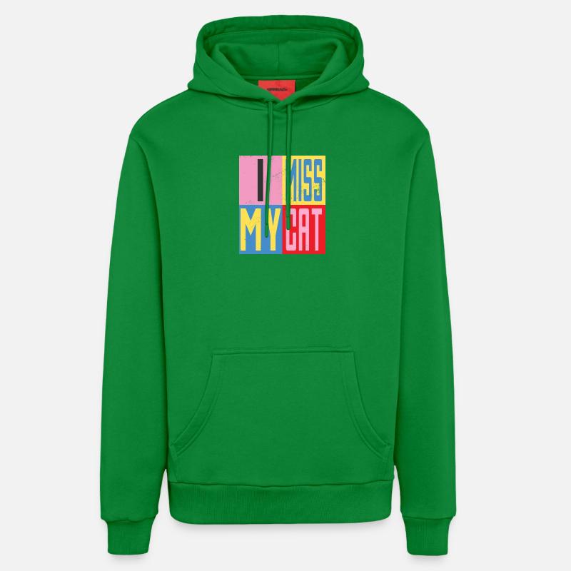 Mon chat me manque - Sweat à capuche bio décontracté fabriqué en UE - City Green