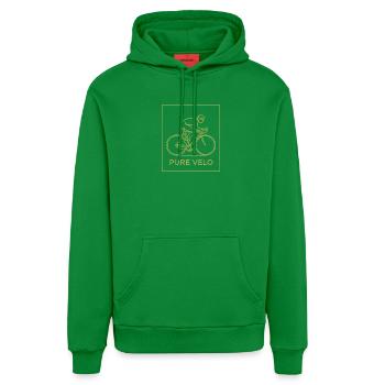 Pure Velo Gold Line Radfahrer - Organic Relaxed Hoodie Made in EU - City Green - Vorne