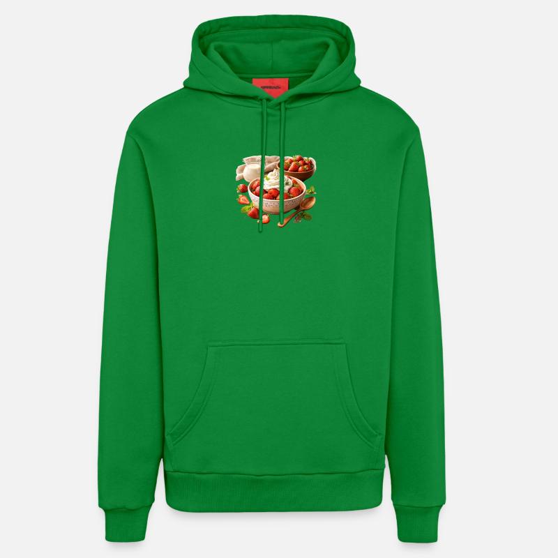 Fraises à la crème - Sweat à capuche bio décontracté fabriqué en UE - City Green
