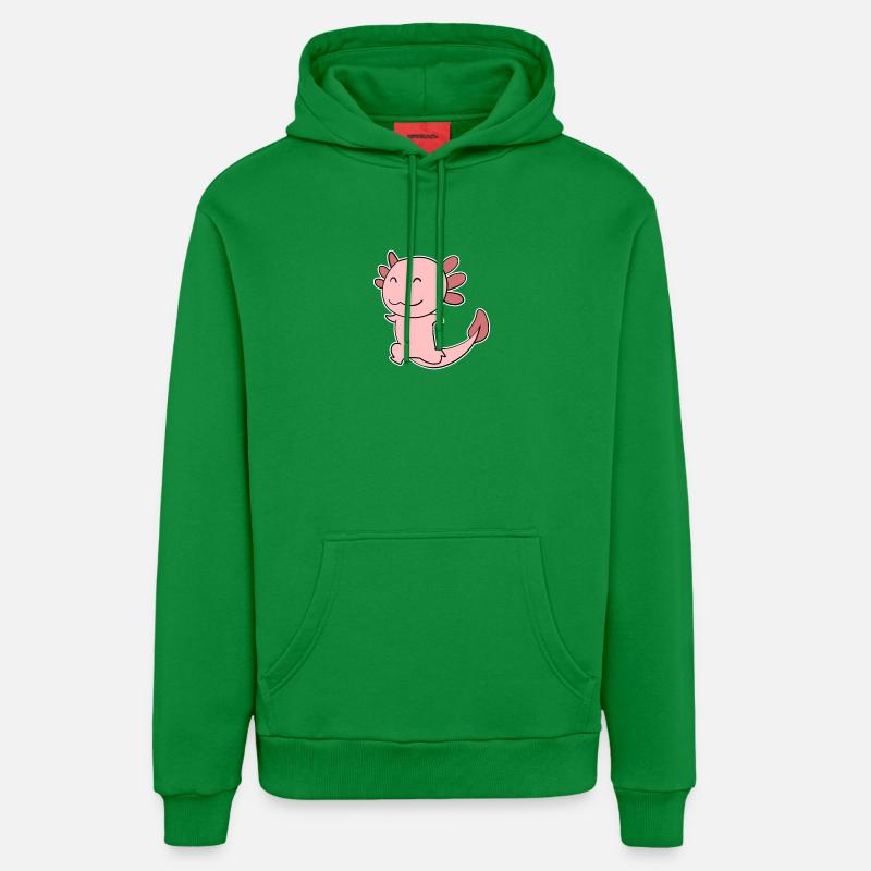 Motif Axolotl - Sweat à capuche bio décontracté fabriqué en UE - City Green