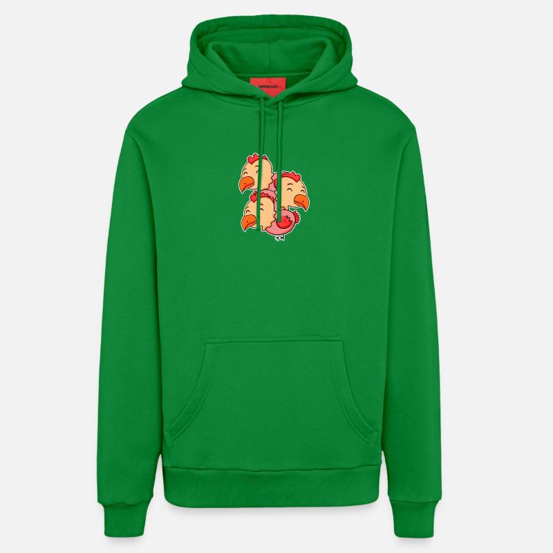 Poulets mignons - Motif de poulet - Sweat à capuche bio décontracté fabriqué en UE - City Green