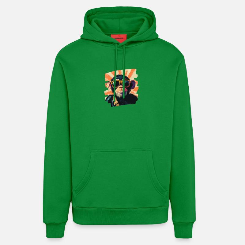 Singe - Sweat à capuche bio décontracté fabriqué en UE - City Green