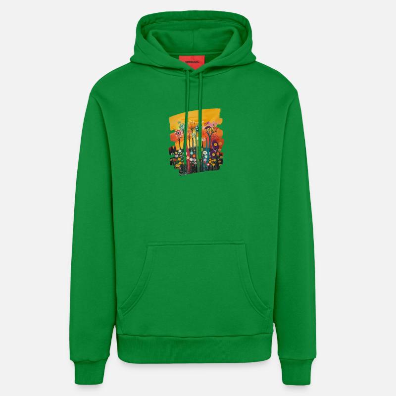 Printemps Printemps Début Fleur Fleurs - Sweat à capuche bio décontracté fabriqué en UE - City Green