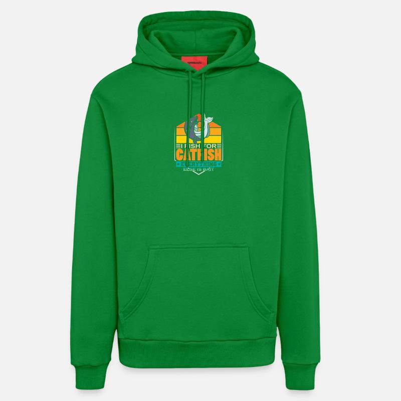 Poisson-chat pêcheur poisson-chat pêchent le poisson-chat - Sweat à capuche bio décontracté fabriqué en UE - City Green