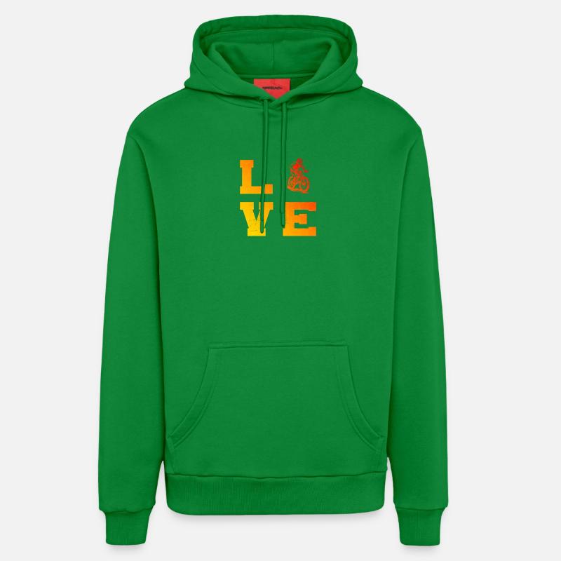 Message clair sur le VTT - Sweat à capuche bio décontracté fabriqué en UE - City Green