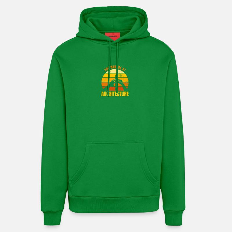 Dicton des architectes - Sweat à capuche bio décontracté fabriqué en UE - City Green
