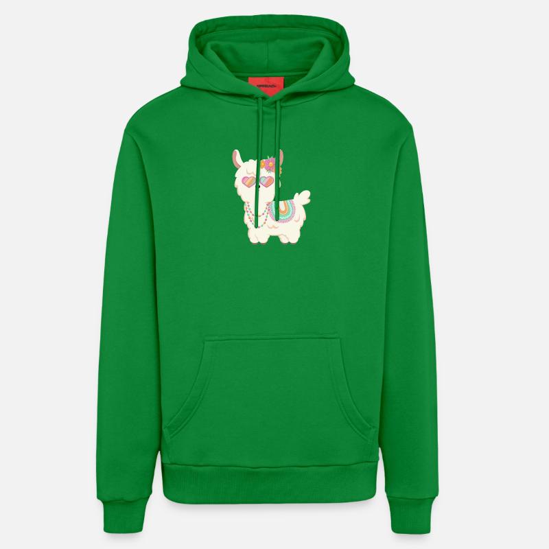Lama doux d’été - Sweat à capuche bio décontracté fabriqué en UE - City Green