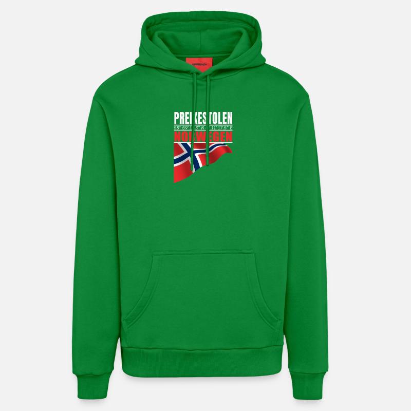 Preikestolen - Sweat à capuche bio décontracté fabriqué en UE - City Green