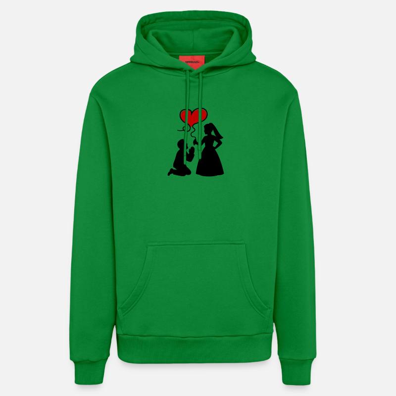 Mariage des mariés - Sweat à capuche bio décontracté fabriqué en UE - City Green
