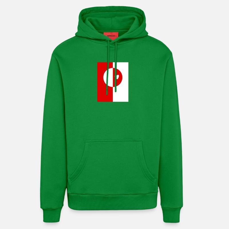 Drapeau du Groenland - Sweat à capuche bio décontracté fabriqué en UE - City Green