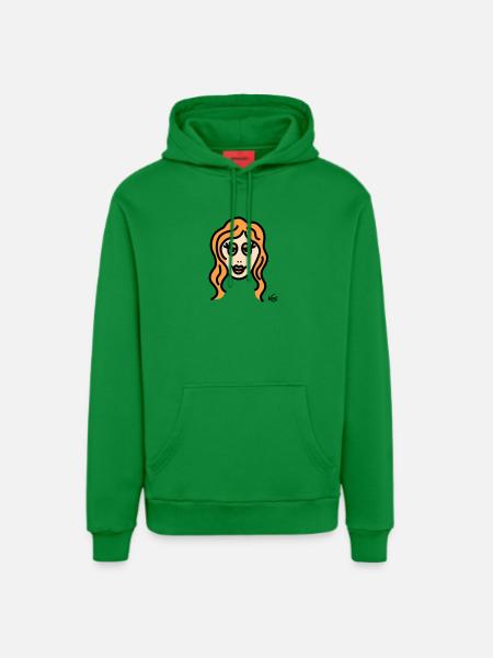 Virgo tall - Organic Relaxed Hoodie Made in EU - City Green