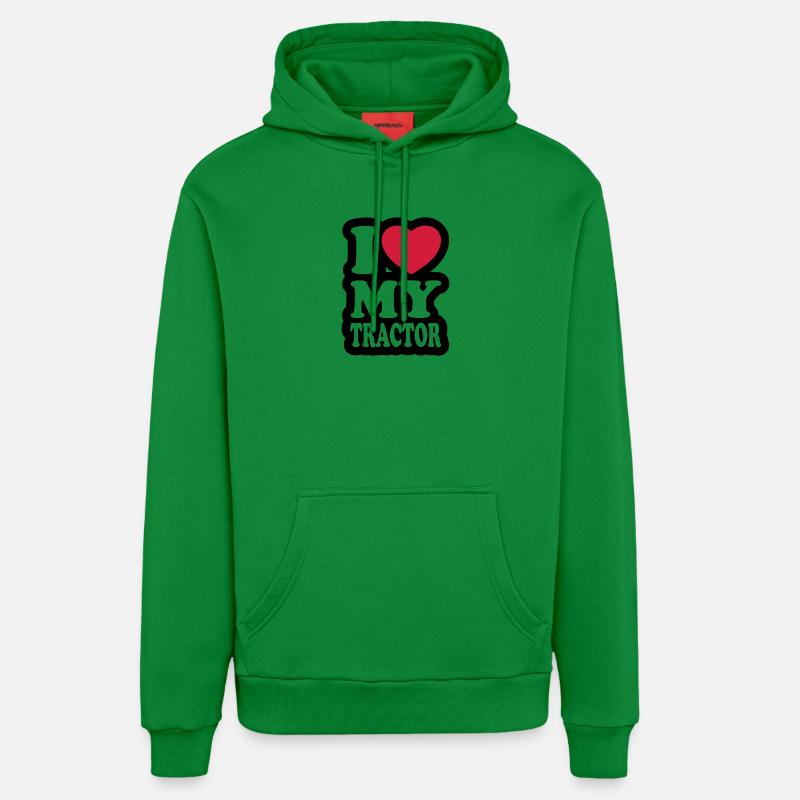 I love my tractor - Sweat à capuche bio décontracté fabriqué en UE - City Green
