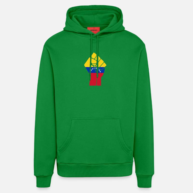 Drapeau du Poing du Venezuela - Sweat à capuche bio décontracté fabriqué en UE - City Green