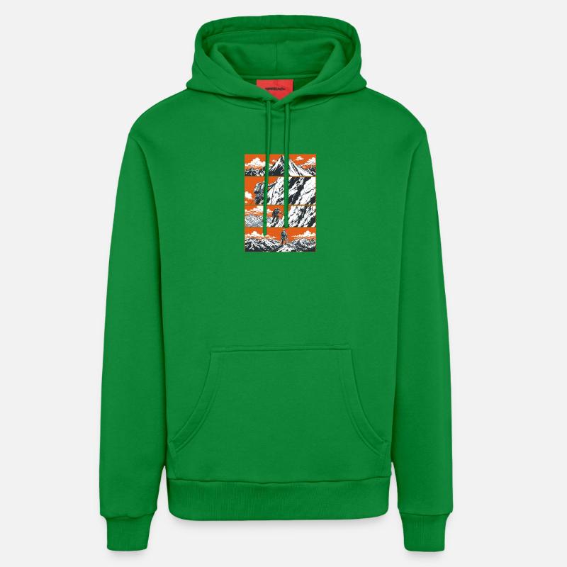 Aventure d’alpinisme et d’escalade - Sweat à capuche bio décontracté fabriqué en UE - City Green
