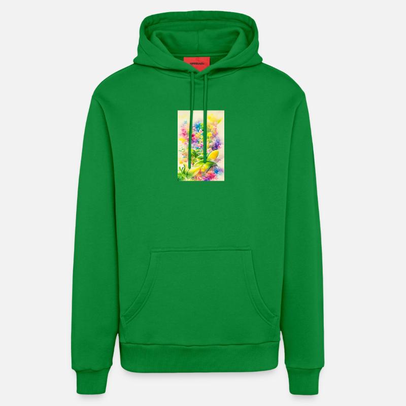 Art floral - Sweat à capuche bio décontracté fabriqué en UE - City Green