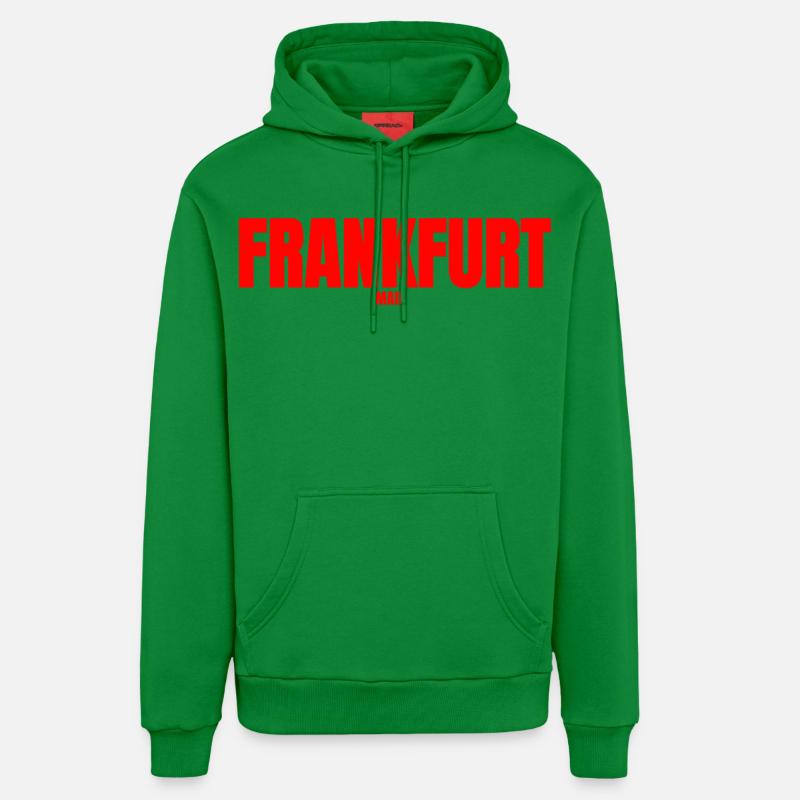 Francfort-sur-le-Main - Sweat à capuche bio décontracté fabriqué en UE - City Green