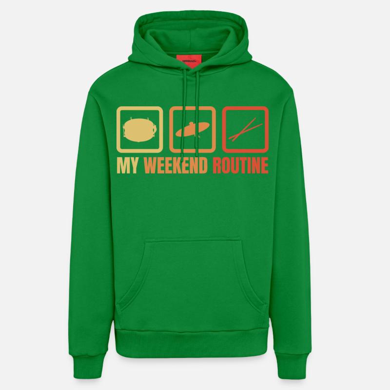 Ma routine du week-end - Sweat à capuche bio décontracté fabriqué en UE - City Green